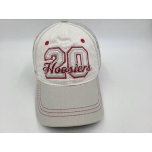 Women Indiana University Hoosiers 20 Signatures Adjustable Hat Cap White‎ Gray